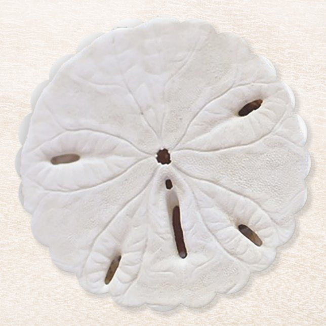 Posavasos De Papel Pascua del Boda delantero Sand Dollar Beach (Anverso)