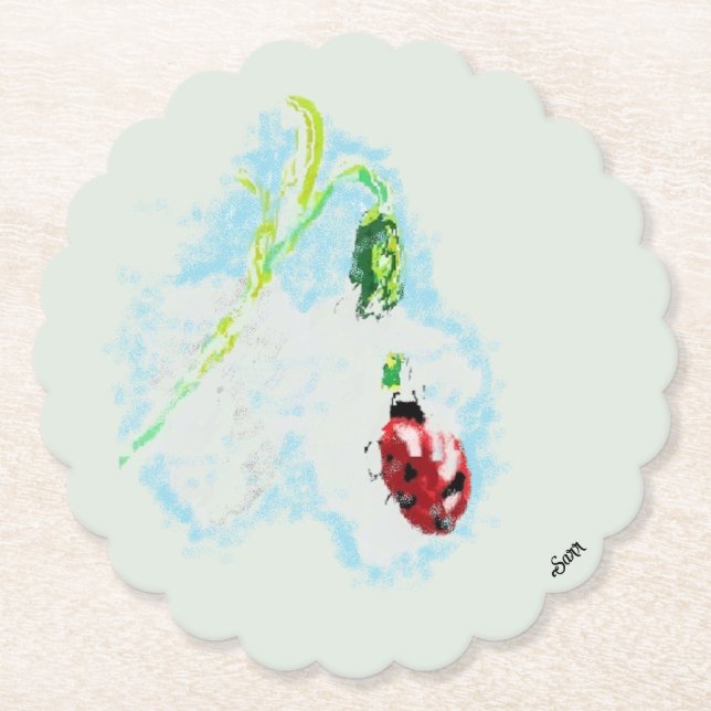 Posavasos De Papel Pascua: Flor norteamericana (Anverso)