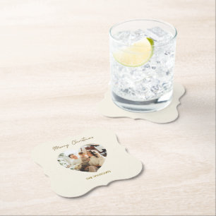Posavasos De Papel Pascua personalizada de papel fotográfico para nav