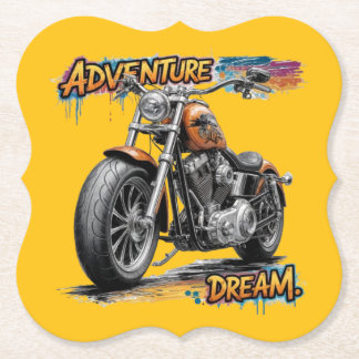 Posavasos De Papel Paseo de Ensueño de Aventura – Motocicleta Chopper