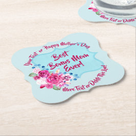 Posavasos De Papel Paso Día de la Madre Bono Mamá Cambiar Texto