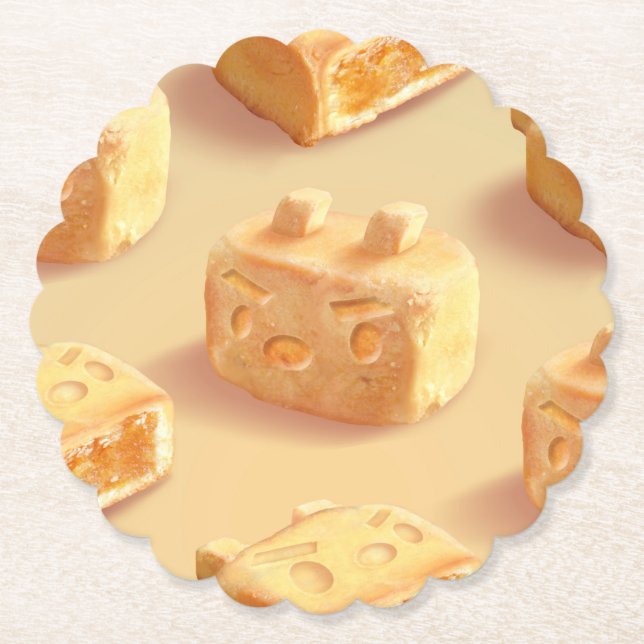 Posavasos De Papel Pastel de piña (Anverso)