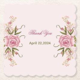 Posavasos De Papel Pastel Doble articulación rosa doble cumpleaños Gr