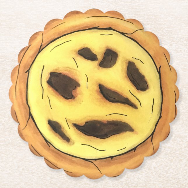 Posavasos De Papel Pastel Pastéis de Nata (Anverso)