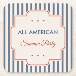 Posavasos de papel patriótico Vintage Americana