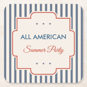 Posavasos de papel patriótico Vintage Americana
