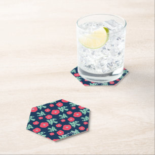 Posavasos De Papel patrón_7_camellia y pájaro_1