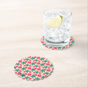 Posavasos De Papel patrón_8_camellia y pájaro_2