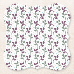 Posavasos De Papel Patrón continuo de hoja minimalista Botánico ele