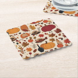 Posavasos De Papel Patrón de Acción de Gracias