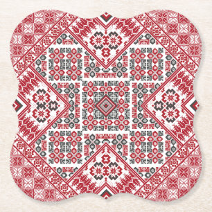 Posavasos De Papel Patrón de bordado palestino 2