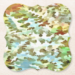 Posavasos De Papel Patrón de camuflaje blanco, azul bebé y verde