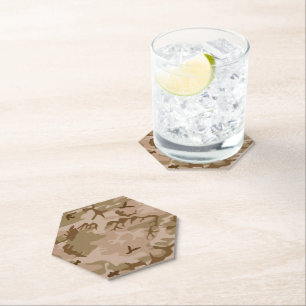Posavasos De Papel Patrón de camuflaje del desierto, patrón militar,