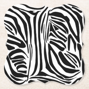 Posavasos De Papel Patrón de cebra