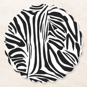 Posavasos De Papel Patrón de cebra