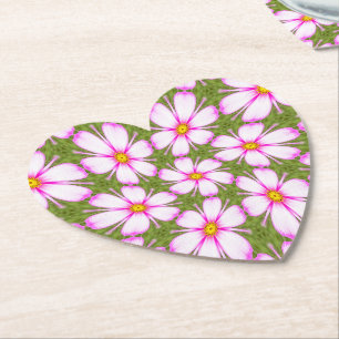 Posavasos De Papel Patrón de flores de cosmos