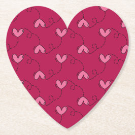 Posavasos De Papel Patrón de globo cardíaco