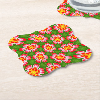 Posavasos De Papel Patrón de ilimidades rojas