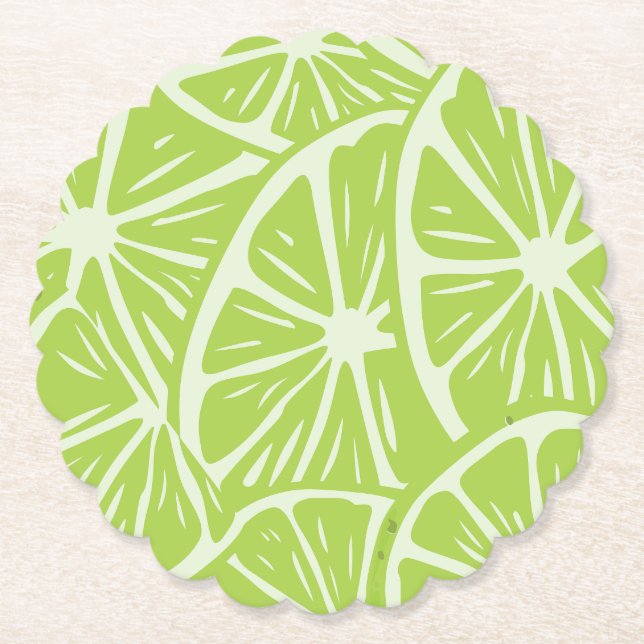 Posavasos De Papel patrón de limón (Anverso)