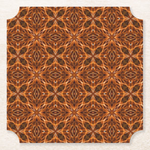 Posavasos De Papel Patrón de Mandala-23100 de calidoscopio marrón