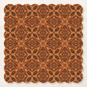 Posavasos De Papel Patrón de Mandala-23100 de calidoscopio marrón