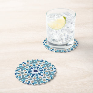 Posavasos De Papel Patrón de mosaico marroquí