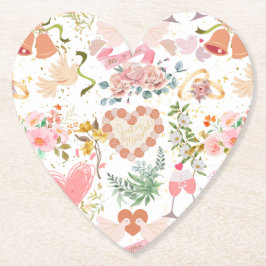 Posavasos De Papel patrón de ornamentos boda