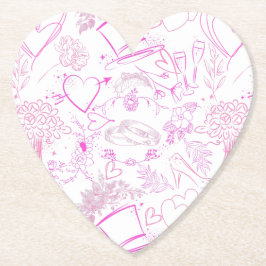 Posavasos De Papel patrón de ornamentos boda 02