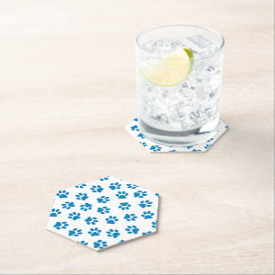 Posavasos De Papel Patrón De Patas, Patas De Perro, Patas Azules