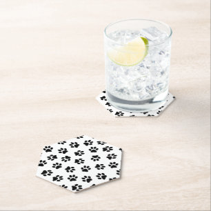 Posavasos De Papel Patrón De Patas, Patas De Perro, Patas Negras