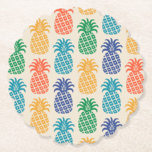 Posavasos De Papel Patrón de Piña
