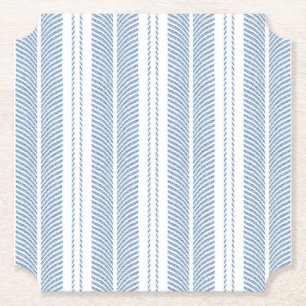 Posavasos De Papel Patrón de raya de helecho de espina de arenque azu