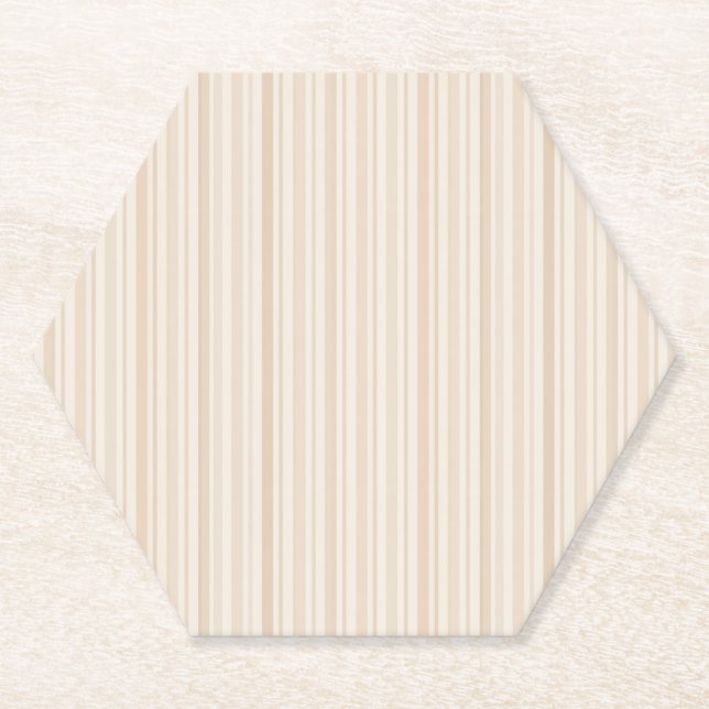 Posavasos De Papel Patrón de raya neutra suave (Anverso)