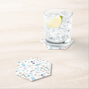 Posavasos De Papel Patrón de suministros médicos del médico