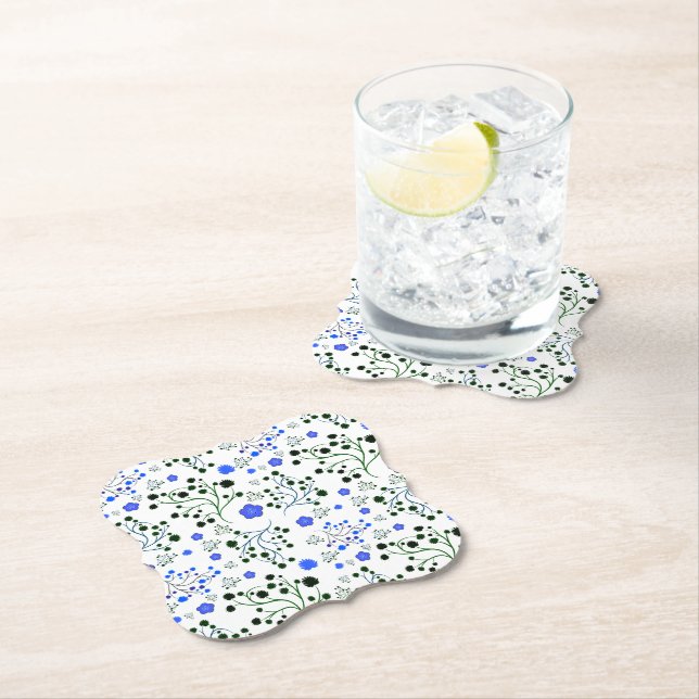 Posavasos De Papel Patrón floral (In situ)