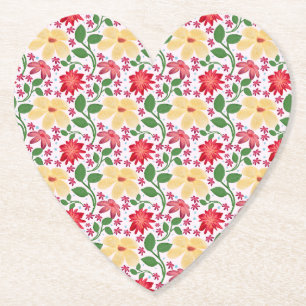 Posavasos De Papel Patrón Floral Colorido Sin Costuras Flor Brillante