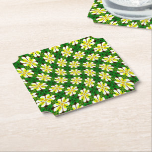 Posavasos De Papel Patrón frangipano amarillo