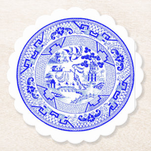 Posavasos De Papel Patrón salvaje azul [1912]