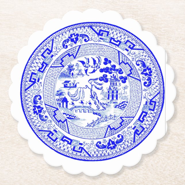 Posavasos De Papel Patrón salvaje azul [1912] (Anverso)