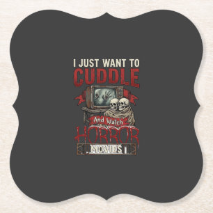 Posavasos De Papel Películas de Terror Acurrucadas Calaveras de Hallo
