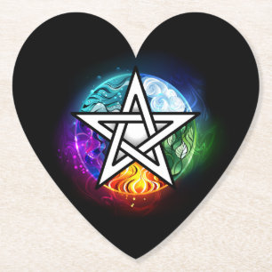 Posavasos De Papel Pentagrama de Wiccan