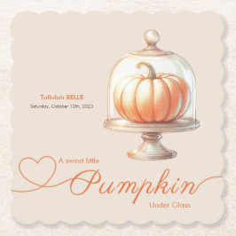 Posavasos De Papel Pequeña Baby Shower de calabaza - Elegancia de oto