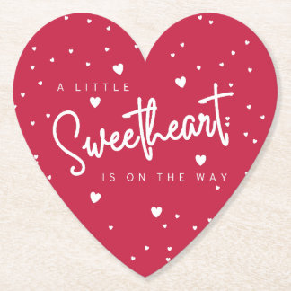 Posavasos De Papel Pequeño amor - Red de Baby Shower de San Valentín