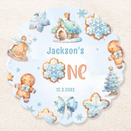 Posavasos De Papel Pequeño hombre Navidades Cookie niño primer cumple
