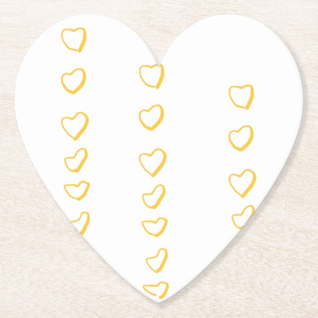 Posavasos De Papel Pergamino del Corazón (Anverso)