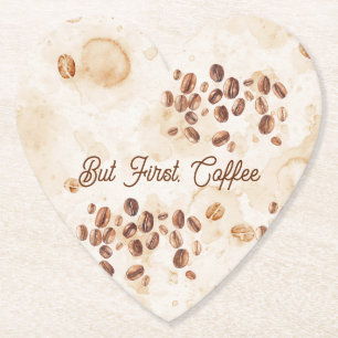Posavasos De Papel Pero Primero, Café