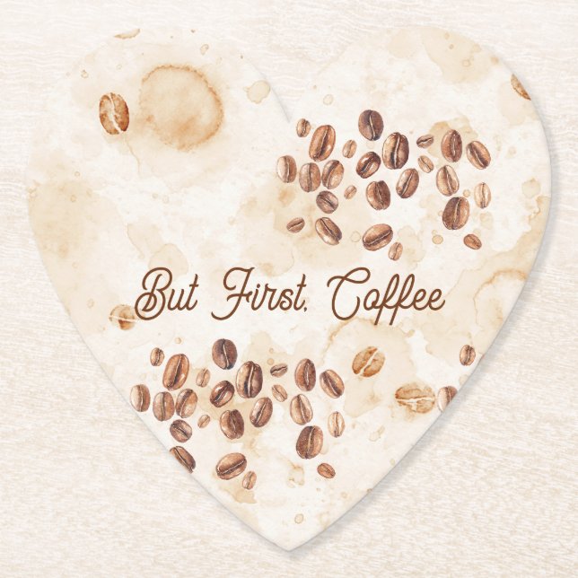 Posavasos De Papel Pero Primero, Café (Anverso)