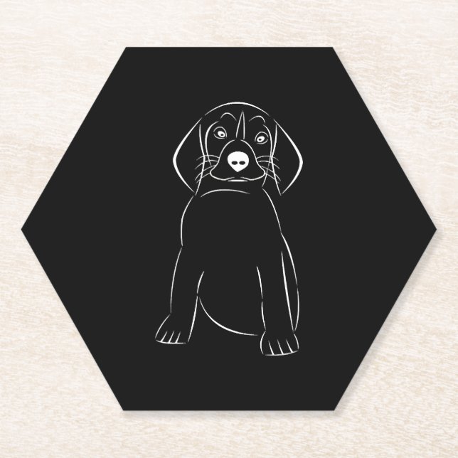 Posavasos De Papel perro adorable (Anverso)