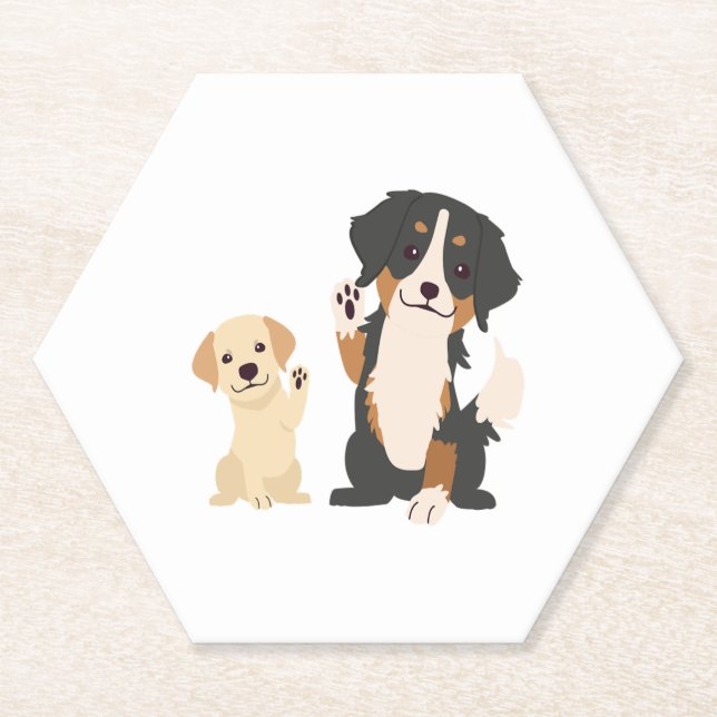Posavasos De Papel perro de montaña de bernesa (Anverso)