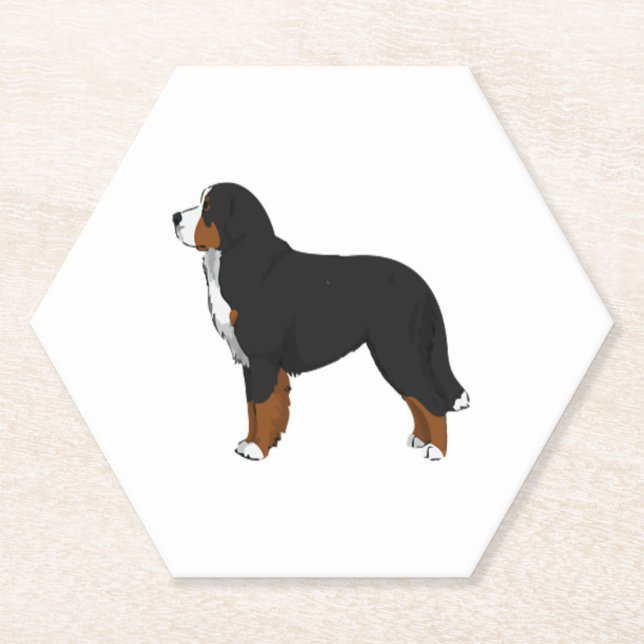 Posavasos De Papel Perro de montaña de Bernese (Anverso)